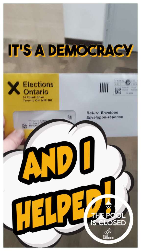 It's a democracy - and I helped. Mailing my ballot for the 2025 Provincial election.