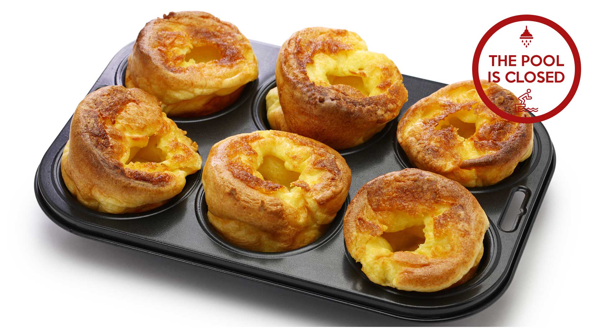 homemade freshly Yorkshire puddings, traditional British side dish